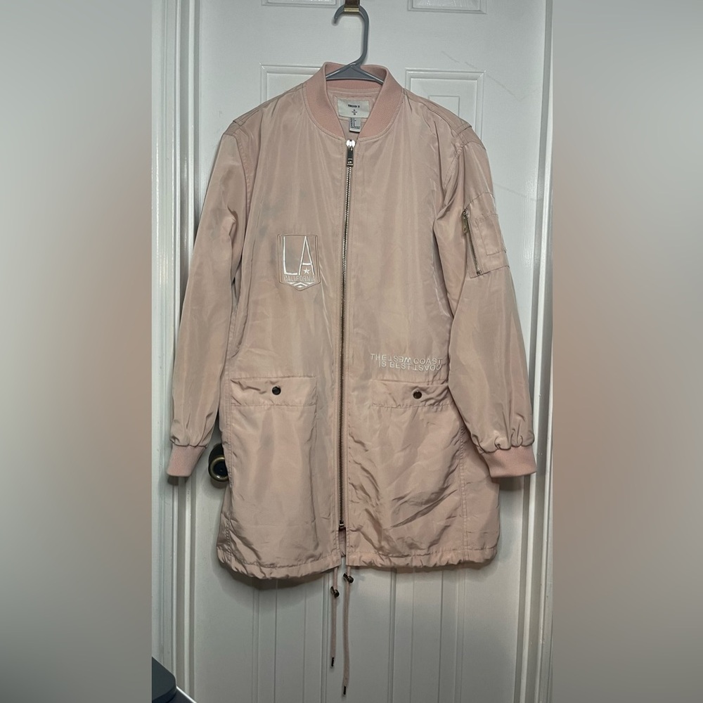 FOREVER 21 ROSE PINK LIGHTWEIGHT JACKET